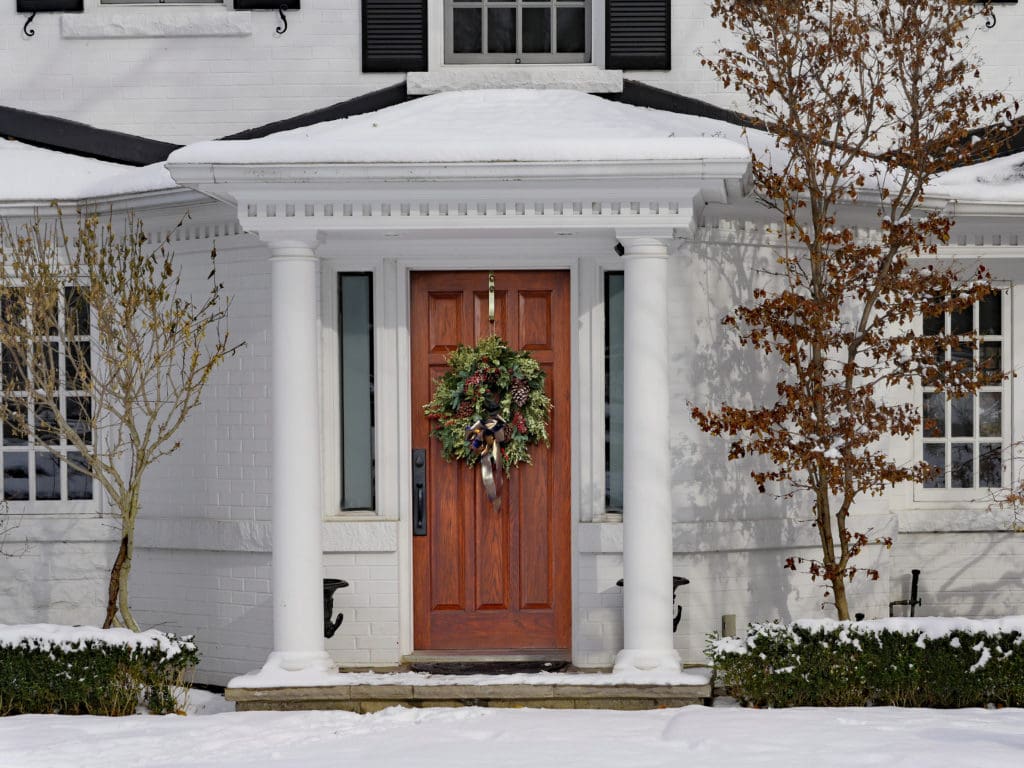 wreath on door